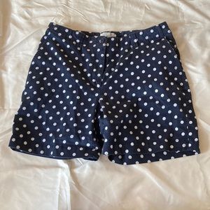 Navy Blue Polkadot Shorts